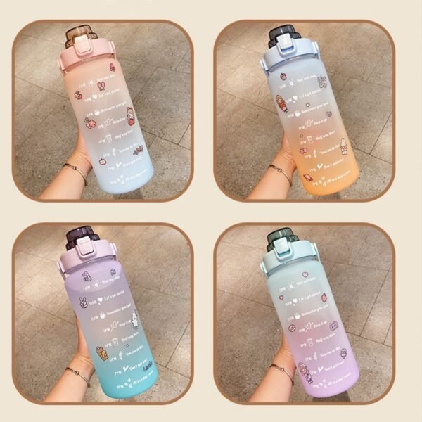 超大容量清新漸層水壺2000ml
